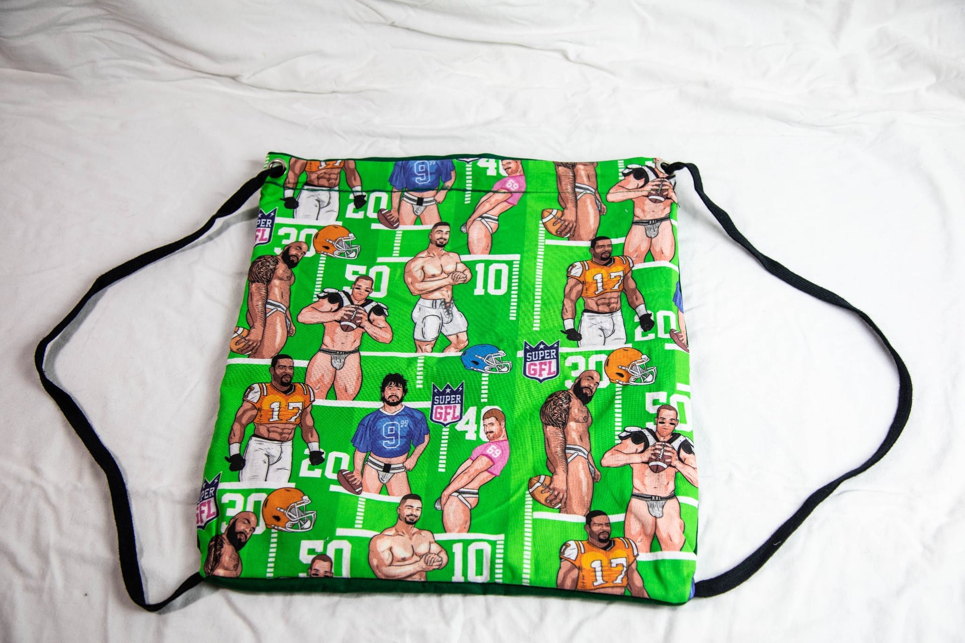 Drawstring Backpack - American Football