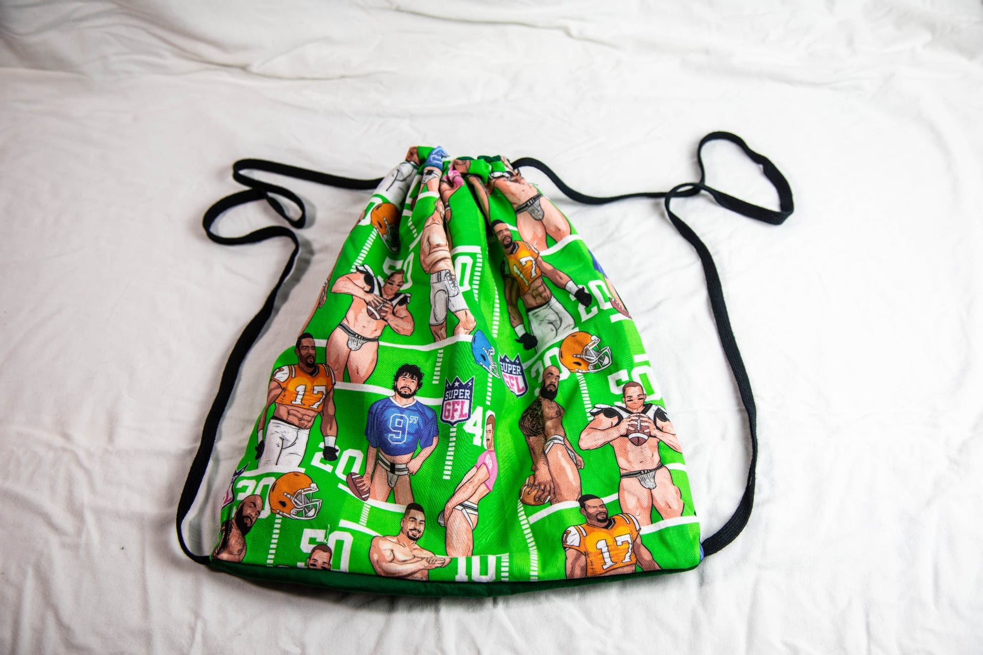 Drawstring Backpack - American Football