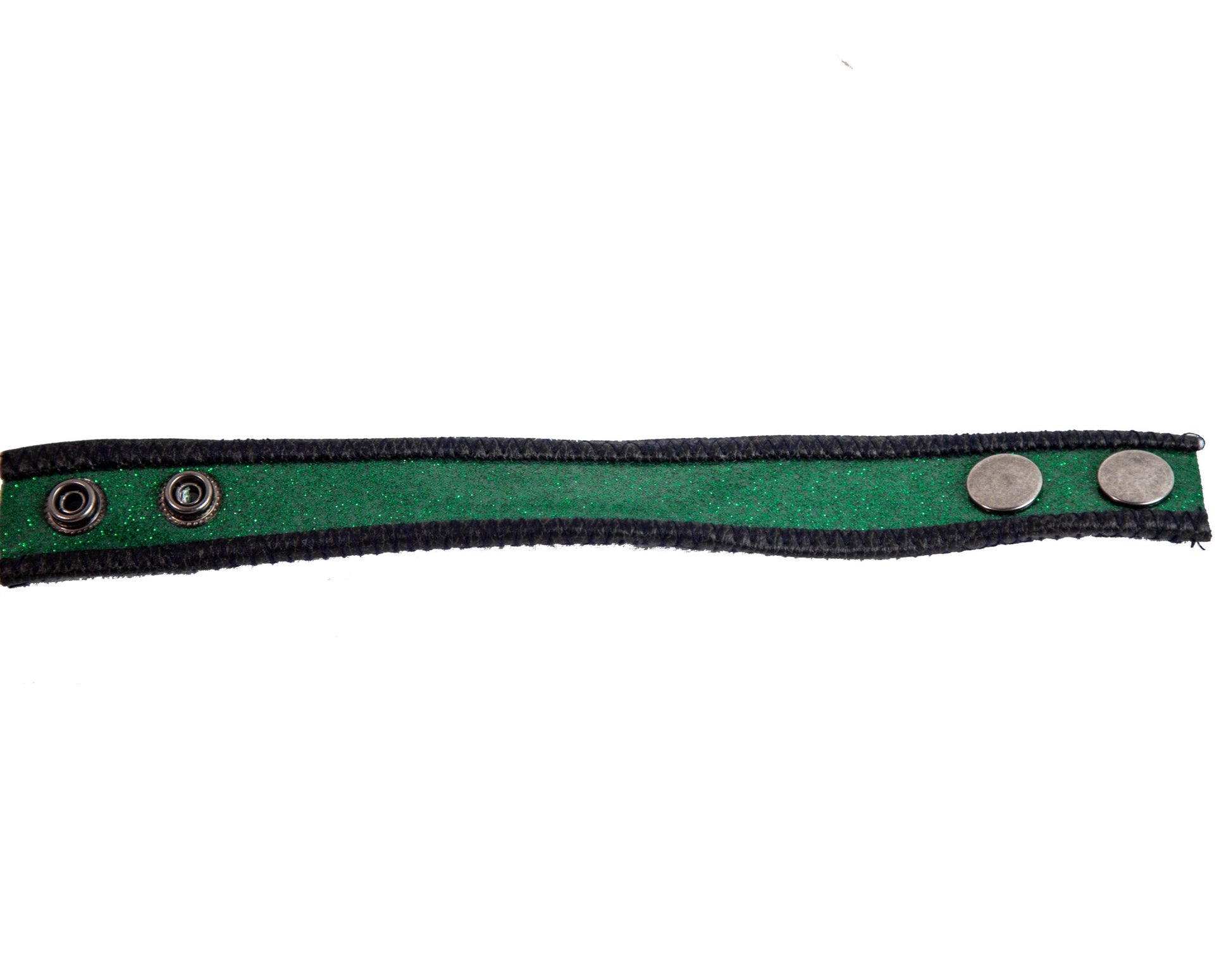 Wrist Band - Glitter green and Black