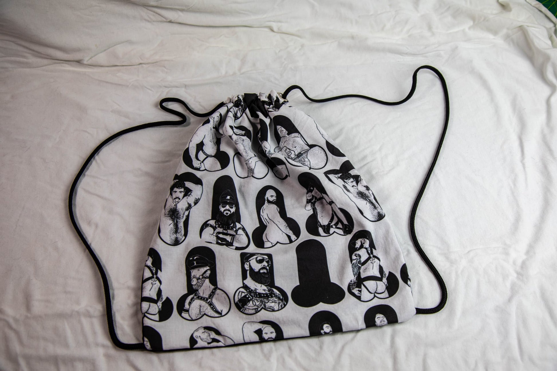 Drawstring Backpack - Leather Dick Daddies